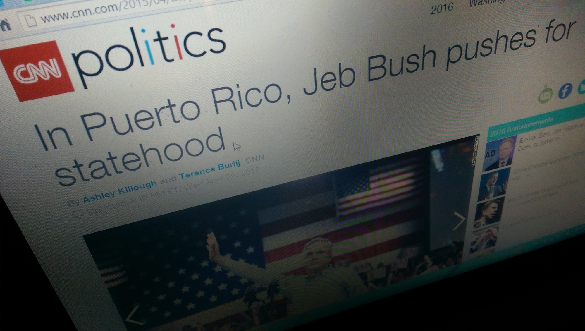 Puerto Rico becomes a problem for Jeb Bush