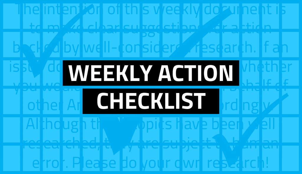 Weekly Action Checklist: October 9, 2026