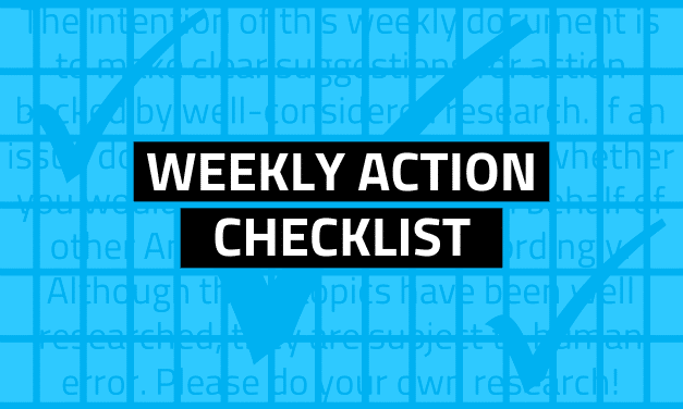 Weekly Action Checklist: January 20, 2023