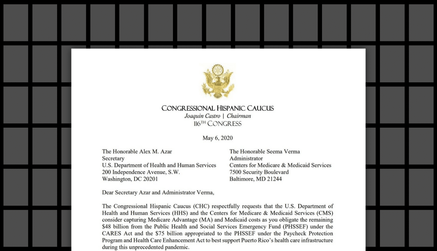 Congressional Hispanic Caucus urges Trump administration to support Puerto Rico’s health care system during COVID-19 crisis