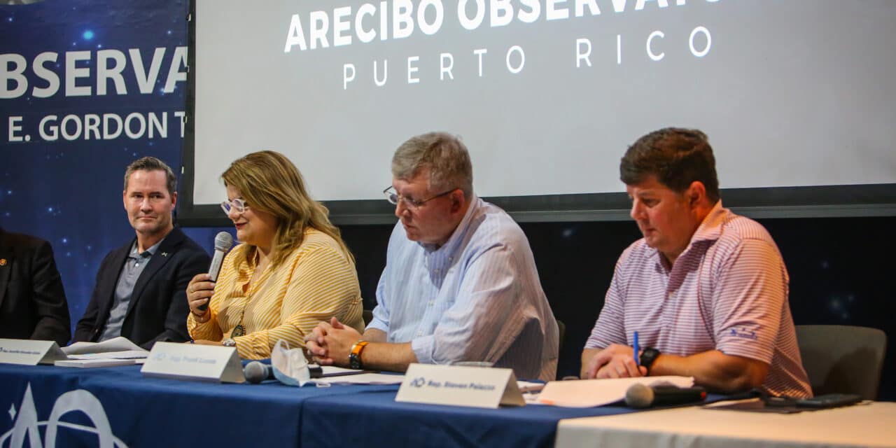 Members of Congress at the Arecibo Observatory. Photo credit: Office of Resident Commissioner Jenniffer Gonzalez-Colon