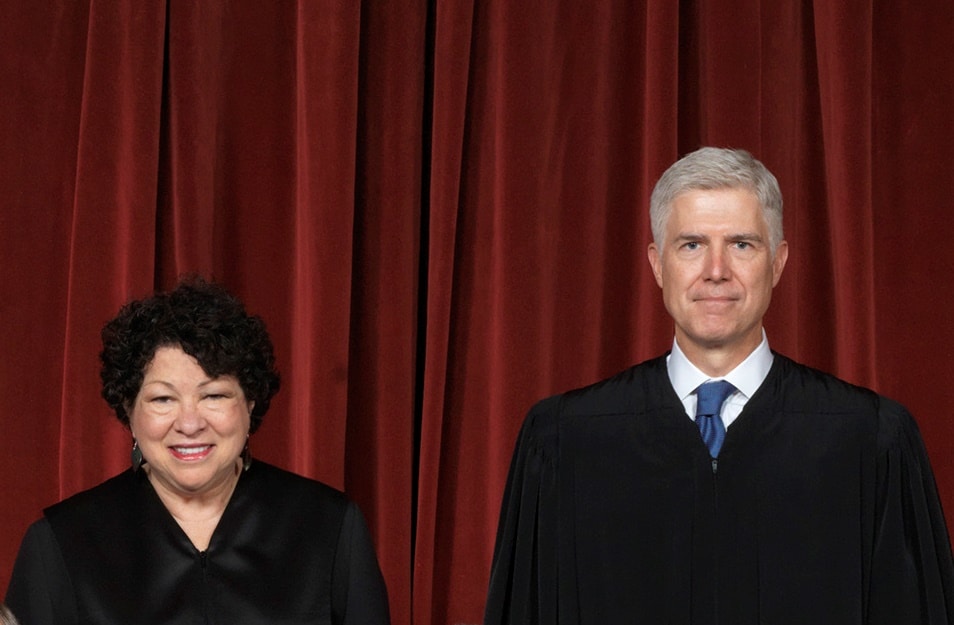 Justices Sonia Sotomayor and Neil Gorsuch. Photo credit: Supreme Court of the United States