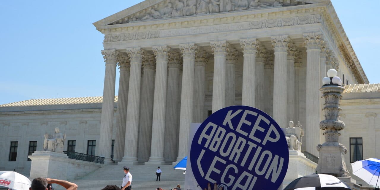 Pro-choice protest before SCOTUS. Photo credit: Adam Fagen