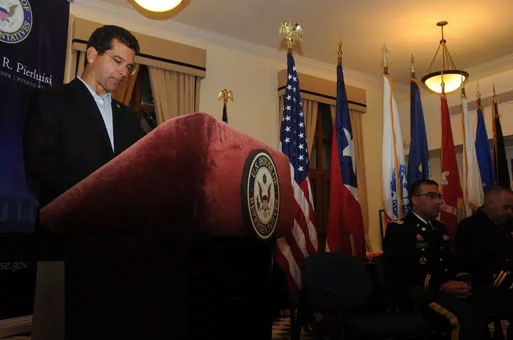 Pedro Pierluisi speaking as Puerto Rico Resident Commissioner in 2011. Photo credit: US Department of Defense