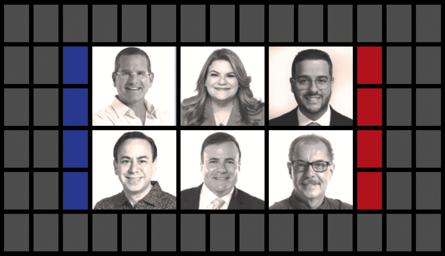 Puerto Rico June 2024 Primary top candidates. Photo credit: Puerto Rico State Elections Commission, composite image by Pasquines