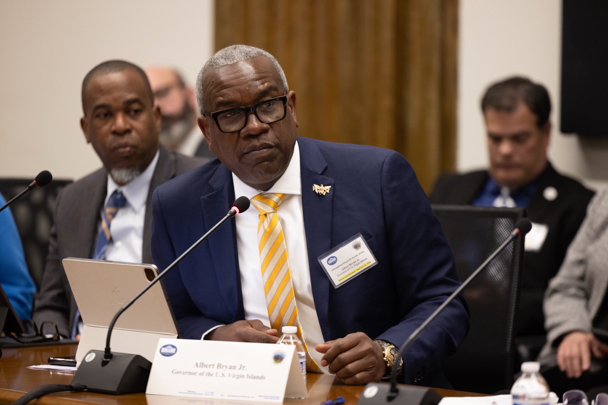 US Virgin Islands Governor Albert Bryan meets with President Trump and fellow governors