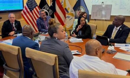 USVI leaders meet at the A Caribbean Healthcare System Headquarters in Puerto Rico.