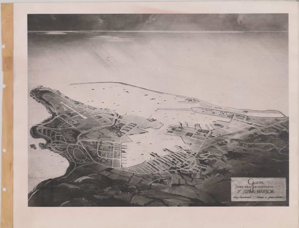 Guam Apra Harbor Post War Development map.