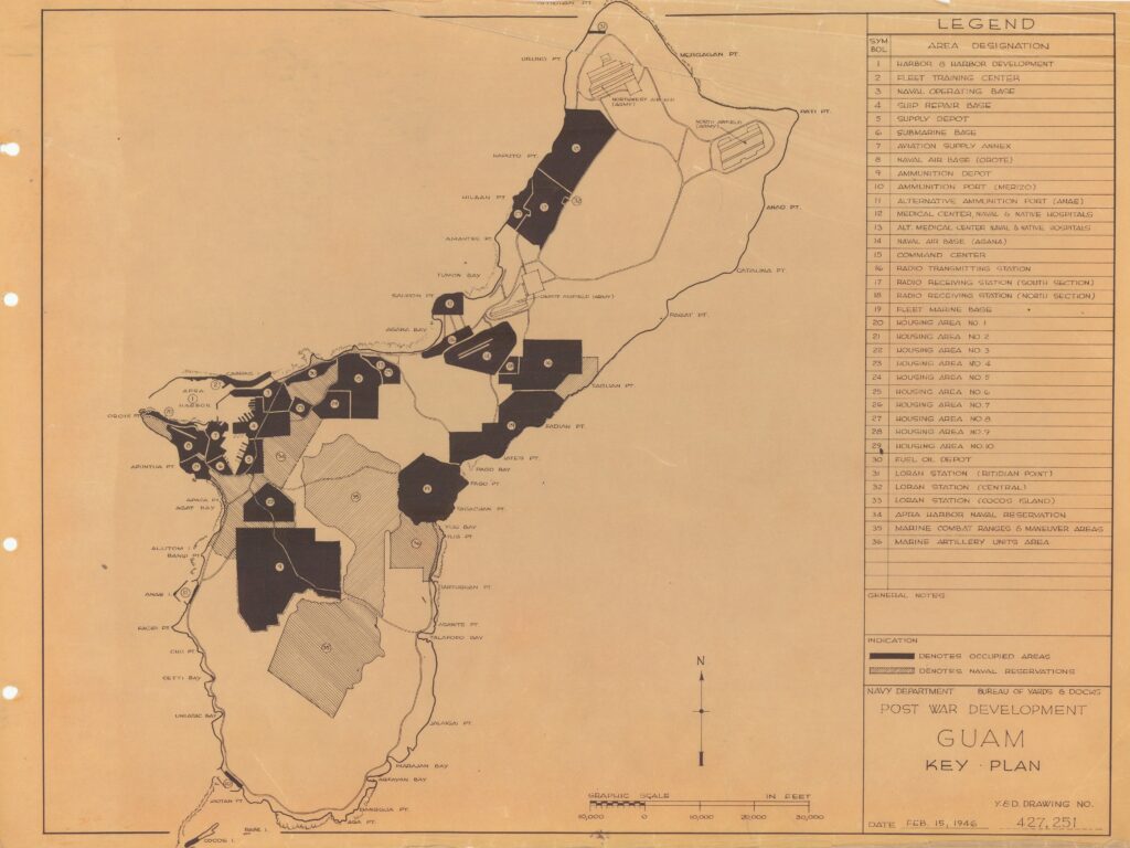 Guam Post War Development Key Plan.