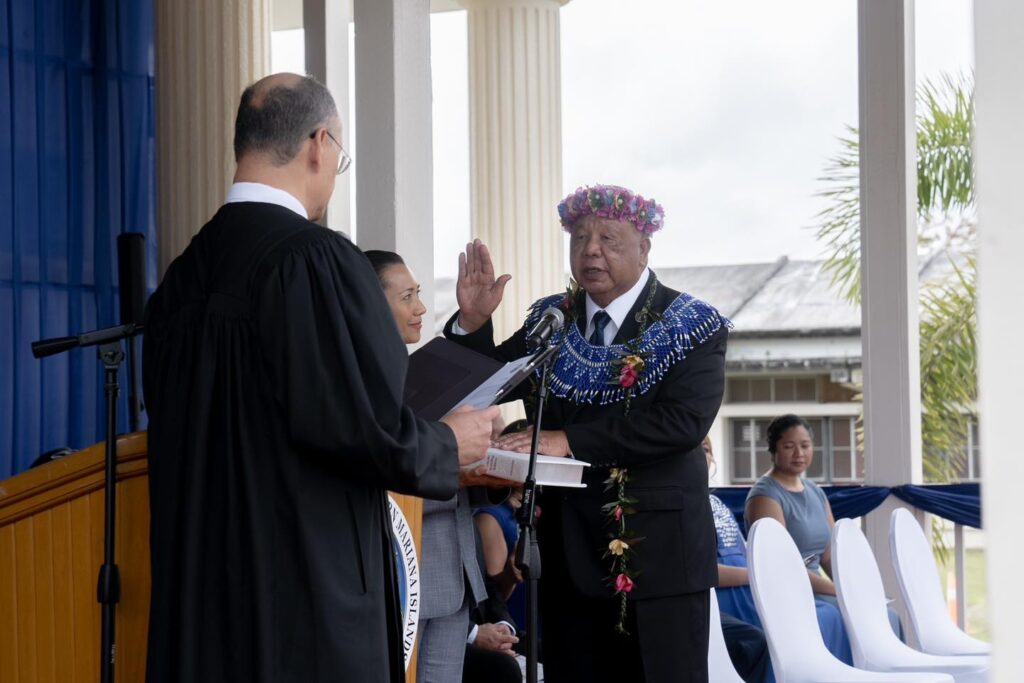 David Apatang sworn in as Lieutenant Governor.