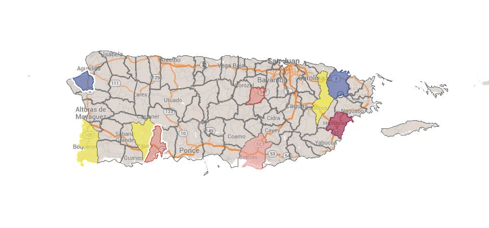 Race Ratings: Aguada, Guayanilla, Juncos